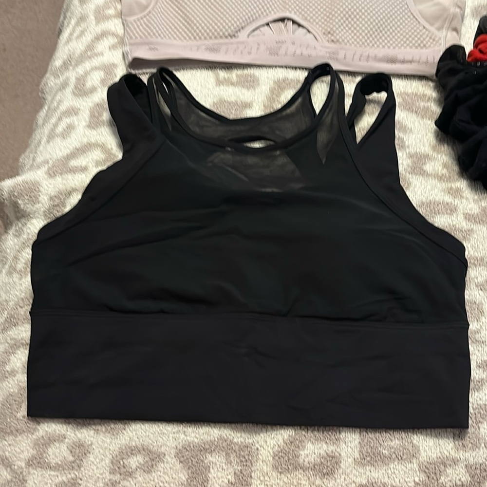 Lululemon black double bra- size 10